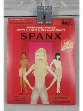 Spanx By Sara Blakely Super Power Panties F Black Mid Thigh Stretch Whimsygoth